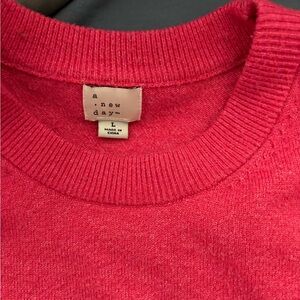 a new day Coral Pink Crewneck Sweater